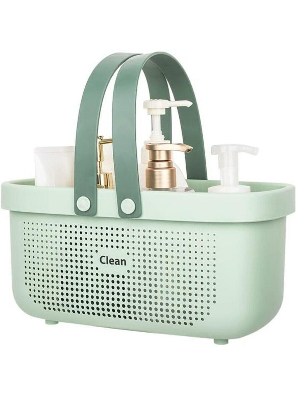 Plastic Shower Caddy Basket with Handle Bathroom Dorm Kitchen Storage Bin